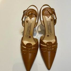 Jimmy Choo Nude Pointed Toe Slingback Stiletto Size 39 Euro Never Worn